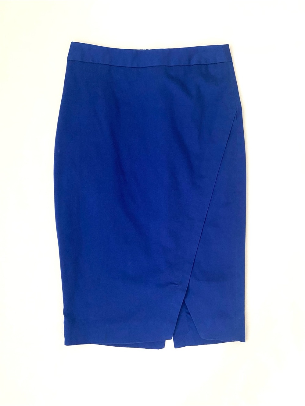 The Limited Royal Blue Asymmetric Panel Pencil Skirt Size 0 Office Siren Chic
